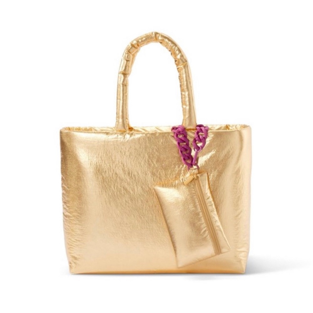 Metallic Puffer Tote Bag with Chain - Kika
Vargas × Target Gold